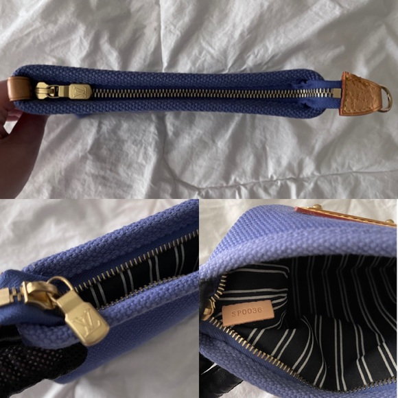 ✨Authentic Rare LOUIS VUITTON Purple Canvas Clutch Wristlet Crossbody Bag - Picture 11 of 16